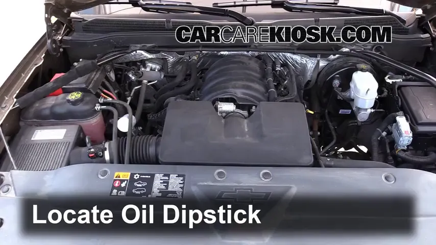 2015 Chevrolet Silverado 1500 LT 4.3L V6 FlexFuel Extended Cab Pickup Aceite Controlar nivel de aceite